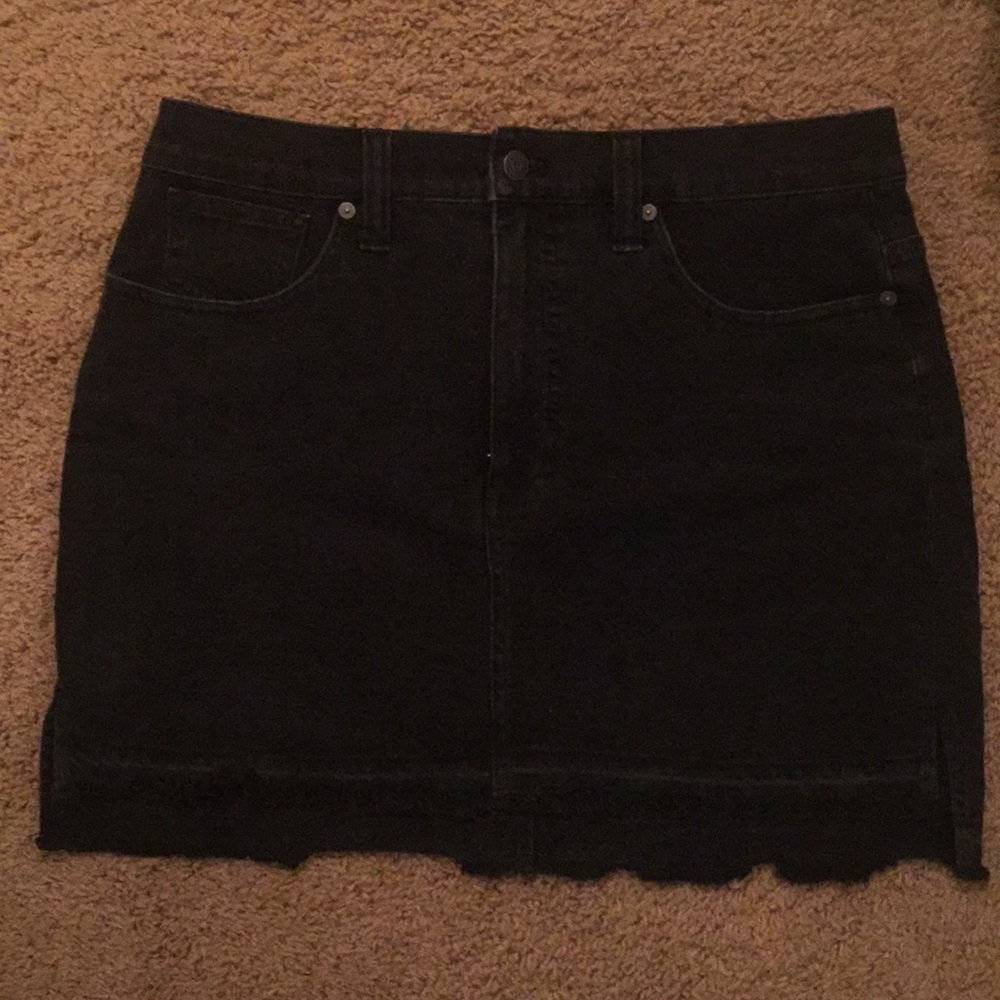 Madewell Black denim skirt